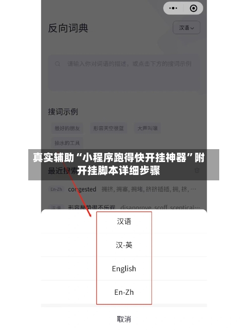 真实辅助“小程序跑得快开挂神器	”附开挂脚本详细步骤-第2张图片