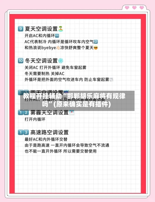 教程开挂辅助“邯郸胡乐麻将有规律吗”(原来确实是有插件)-第2张图片