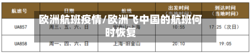 欧洲航班疫情/欧洲飞中国的航班何时恢复-第3张图片