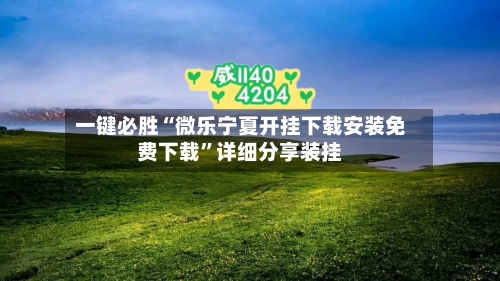 一键必胜“微乐宁夏开挂下载安装免费下载”详细分享装挂-第2张图片