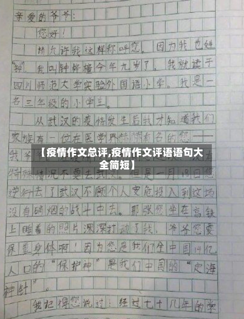 【疫情作文总评,疫情作文评语语句大全简短】-第3张图片