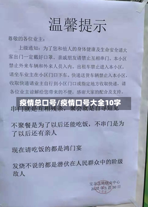 疫情总口号/疫情口号大全10字-第2张图片