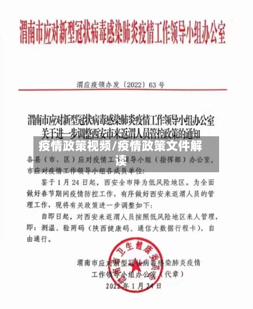 疫情政策视频/疫情政策文件解读-第3张图片