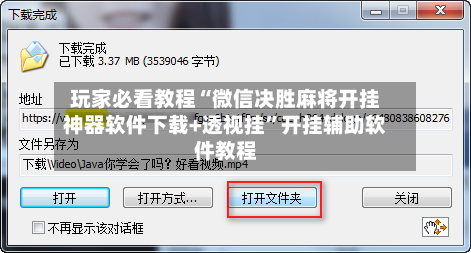 玩家必看教程“微信决胜麻将开挂神器软件下载+透视挂”开挂辅助软件教程-第2张图片