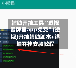 辅助开挂工具“透视看牌器app免费”(透视)开挂辅助脚本+详细开挂安装教程-第3张图片