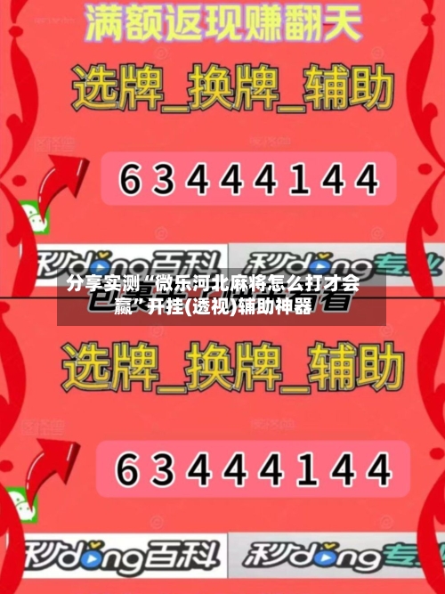 分享实测“微乐河北麻将怎么打才会赢	”开挂(透视)辅助神器-第2张图片