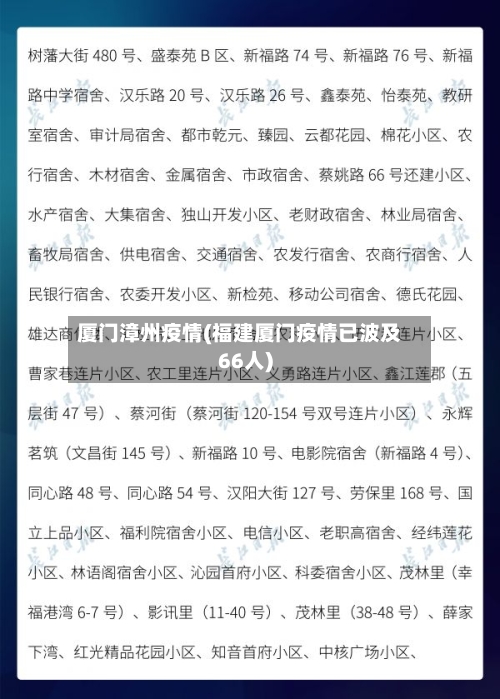 厦门漳州疫情(福建厦门疫情已波及66人)-第3张图片
