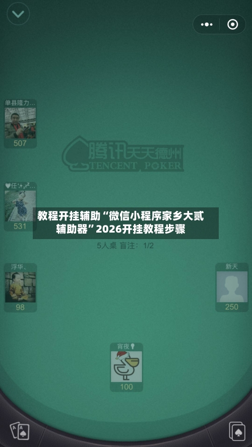 教程开挂辅助“微信小程序家乡大贰辅助器”2026开挂教程步骤-第1张图片