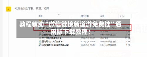 教程辅助“微信链接新道游免费挂”通用版下载教程！-第2张图片