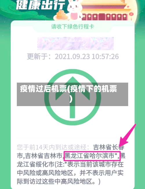 疫情过后机票(疫情下的机票)-第1张图片