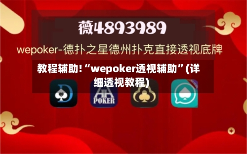 教程辅助!“wepoker透视辅助”(详细透视教程)-第2张图片