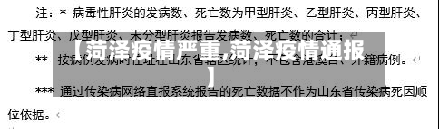 【菏泽疫情严重,菏泽疫情通报】-第2张图片