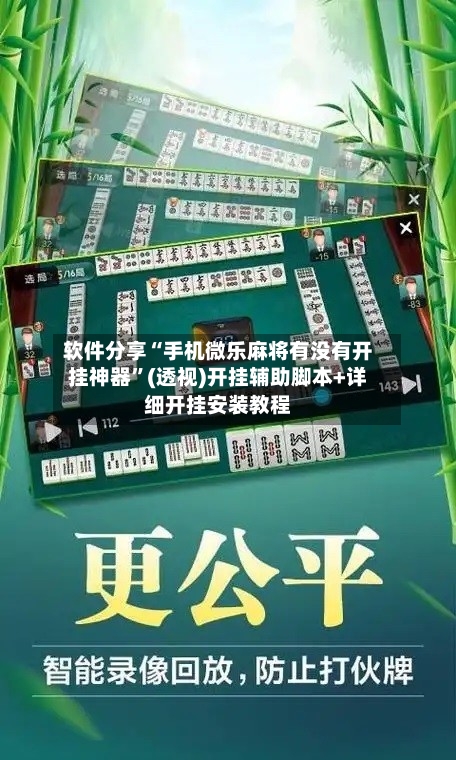 软件分享“手机微乐麻将有没有开挂神器	”(透视)开挂辅助脚本+详细开挂安装教程-第1张图片