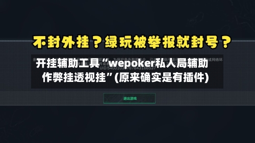 开挂辅助工具“wepoker私人局辅助作弊挂透视挂	”(原来确实是有插件)-第1张图片