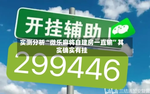 实测分析“微乐麻将自建房一直输”其实确实有挂-第2张图片