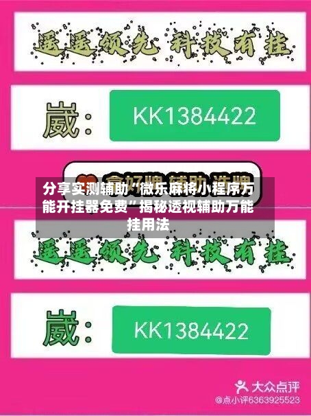 分享实测辅助“微乐麻将小程序万能开挂器免费	”揭秘透视辅助万能挂用法-第2张图片
