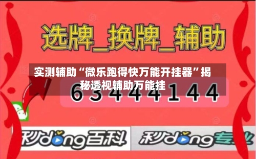 实测辅助“微乐跑得快万能开挂器	”揭秘透视辅助万能挂-第3张图片