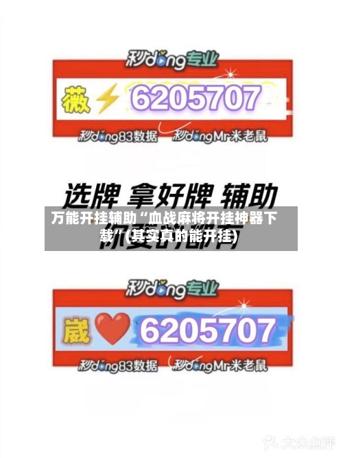 万能开挂辅助“血战麻将开挂神器下载”(其实真的能开挂)-第3张图片