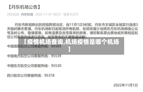 【疫情机场查询,机场疫情是哪个机场】-第1张图片