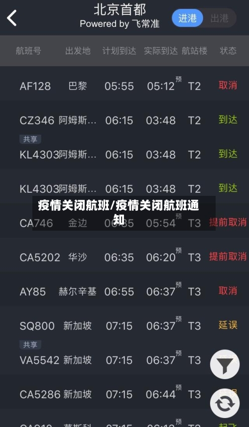 疫情关闭航班/疫情关闭航班通知-第1张图片