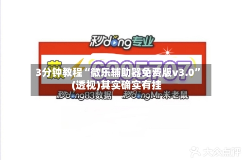 3分钟教程“微乐辅助器免费版v3.0”(透视)其实确实有挂-第3张图片