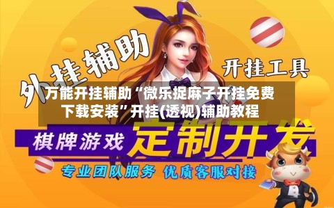 万能开挂辅助“微乐捉麻子开挂免费下载安装”开挂(透视)辅助教程-第3张图片