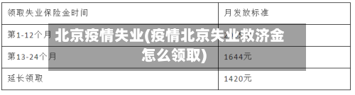 北京疫情失业(疫情北京失业救济金怎么领取)-第2张图片