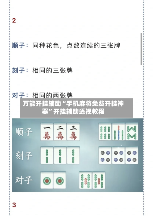 万能开挂辅助“手机麻将免费开挂神器”开挂辅助透视教程-第1张图片