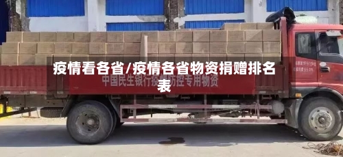 疫情看各省/疫情各省物资捐赠排名表-第2张图片