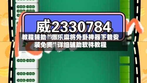 教程辅助“微乐麻将外卦神器下载安装免费”详细辅助软件教程-第1张图片