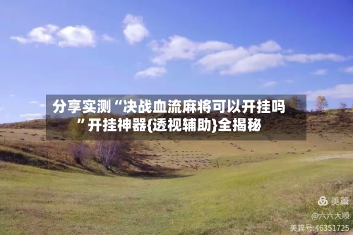 分享实测“决战血流麻将可以开挂吗”开挂神器{透视辅助}全揭秘-第1张图片