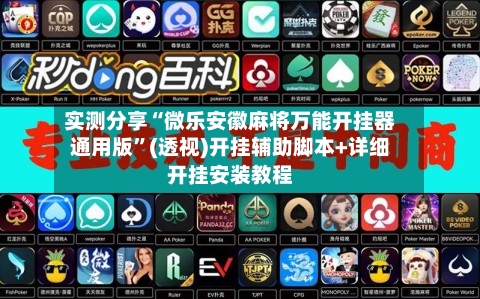 实测分享“微乐安徽麻将万能开挂器通用版”(透视)开挂辅助脚本+详细开挂安装教程-第1张图片