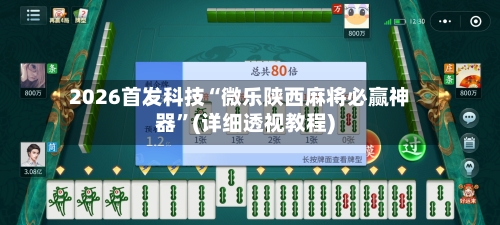 2026首发科技“微乐陕西麻将必赢神器	”(详细透视教程)-第1张图片
