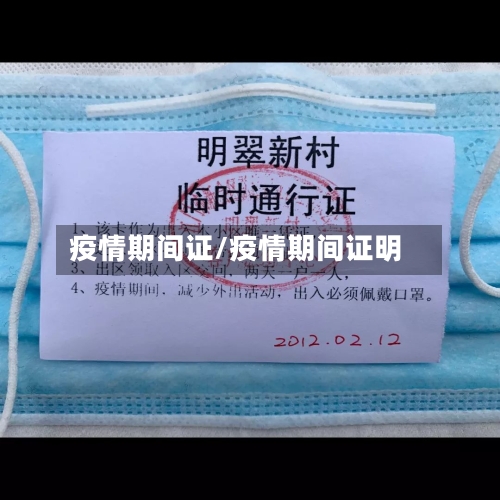 疫情期间证/疫情期间证明-第3张图片