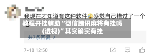 教程开挂辅助“微信腾讯麻将有挂吗(透视)	”其实确实有挂-第2张图片