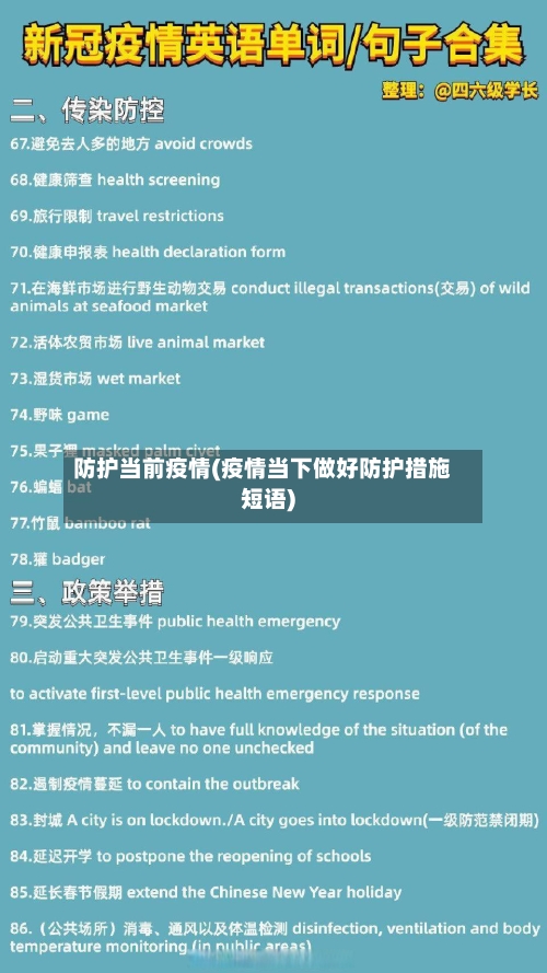 防护当前疫情(疫情当下做好防护措施短语)-第2张图片