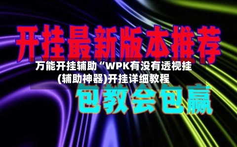 万能开挂辅助“WPK有没有透视挂(辅助神器)开挂详细教程-第1张图片