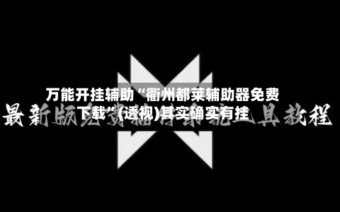 万能开挂辅助“衢州都莱辅助器免费下载”(透视)其实确实有挂-第1张图片
