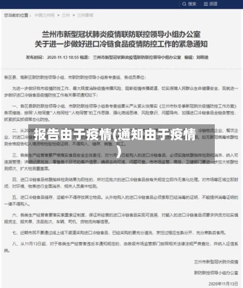 报告由于疫情(通知由于疫情)-第1张图片