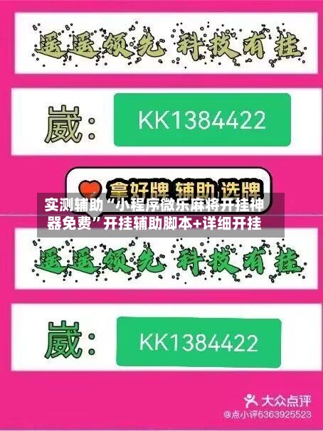 实测辅助“小程序微乐麻将开挂神器免费”开挂辅助脚本+详细开挂-第1张图片