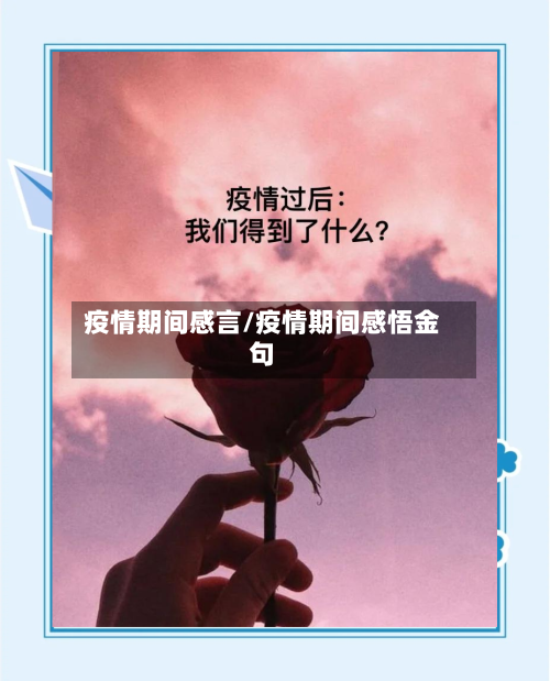 疫情期间感言/疫情期间感悟金句-第1张图片