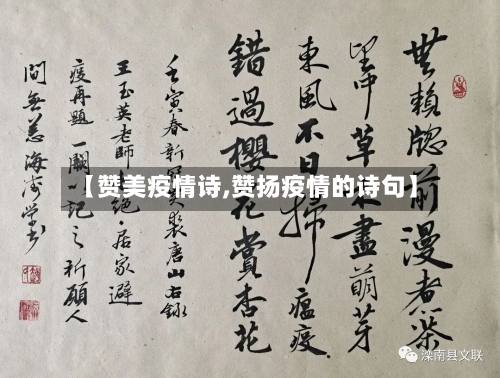 【赞美疫情诗,赞扬疫情的诗句】-第3张图片