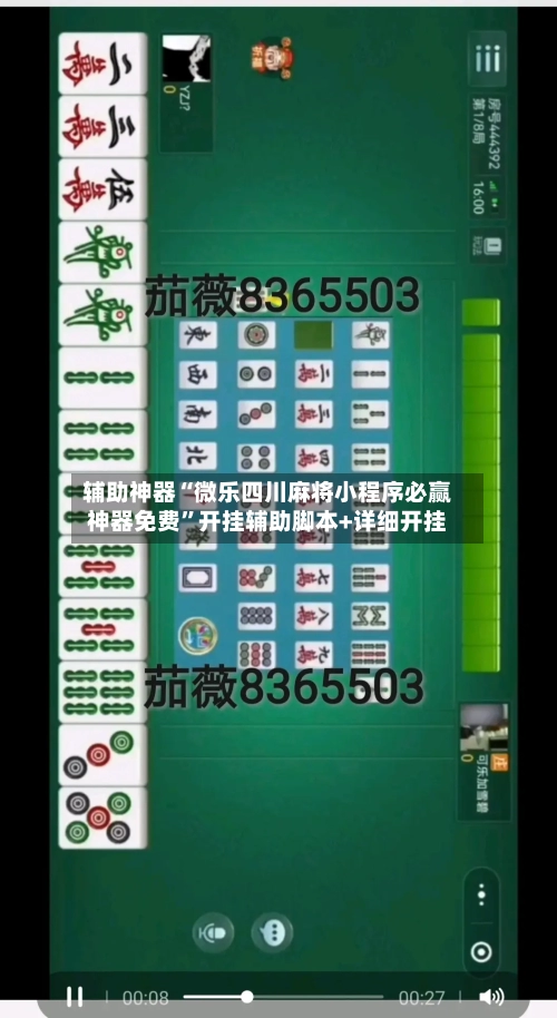 辅助神器“微乐四川麻将小程序必赢神器免费”开挂辅助脚本+详细开挂-第1张图片