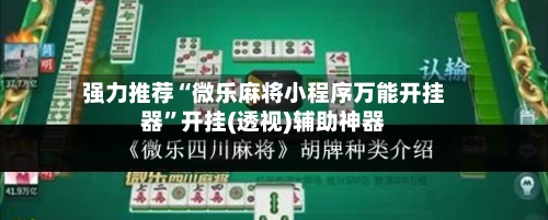 强力推荐“微乐麻将小程序万能开挂器”开挂(透视)辅助神器-第3张图片
