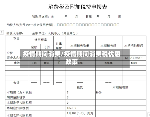 疫情期间消费/疫情期间消费税优惠政策-第1张图片