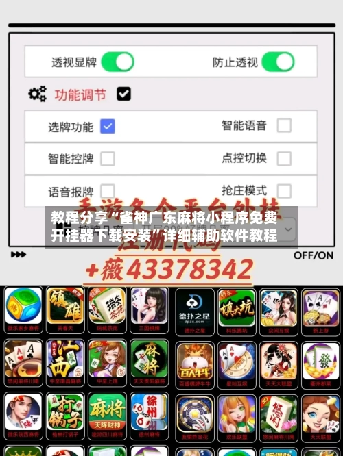 教程分享“雀神广东麻将小程序免费开挂器下载安装”详细辅助软件教程-第2张图片