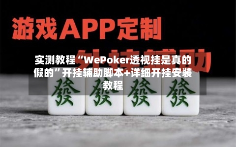 实测教程“WePoker透视挂是真的假的”开挂辅助脚本+详细开挂安装教程-第1张图片