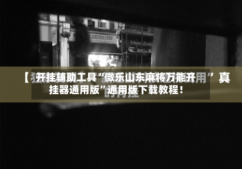 开挂辅助工具“微乐山东麻将万能开挂器通用版”通用版下载教程！-第2张图片