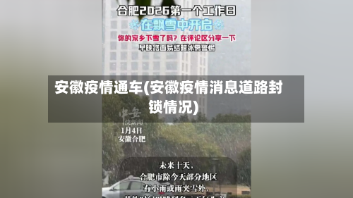 安徽疫情通车(安徽疫情消息道路封锁情况)-第3张图片