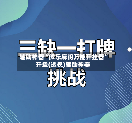 辅助神器“微乐麻将万能开挂器”开挂(透视)辅助神器-第3张图片